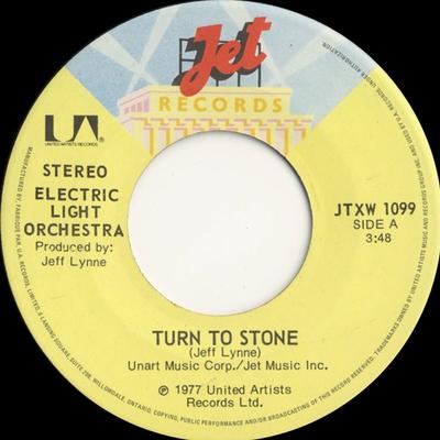7inch Record ELECTRIC LIGHT ORCHESTRA - Turn To Stone JTXW1099 Jet Records 1977 Canada Rock Used