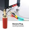 10 PCS 2.5mm Banana Plug Assortment 30VAC/60VDC 10A Copper Gold Plated Speaker Plug Connector Four Blade Solder Type