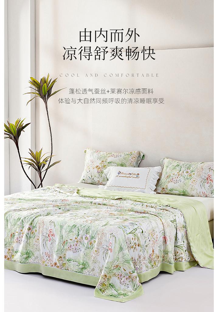 Lyocell printed mulberry silk summer quilt: Manxia