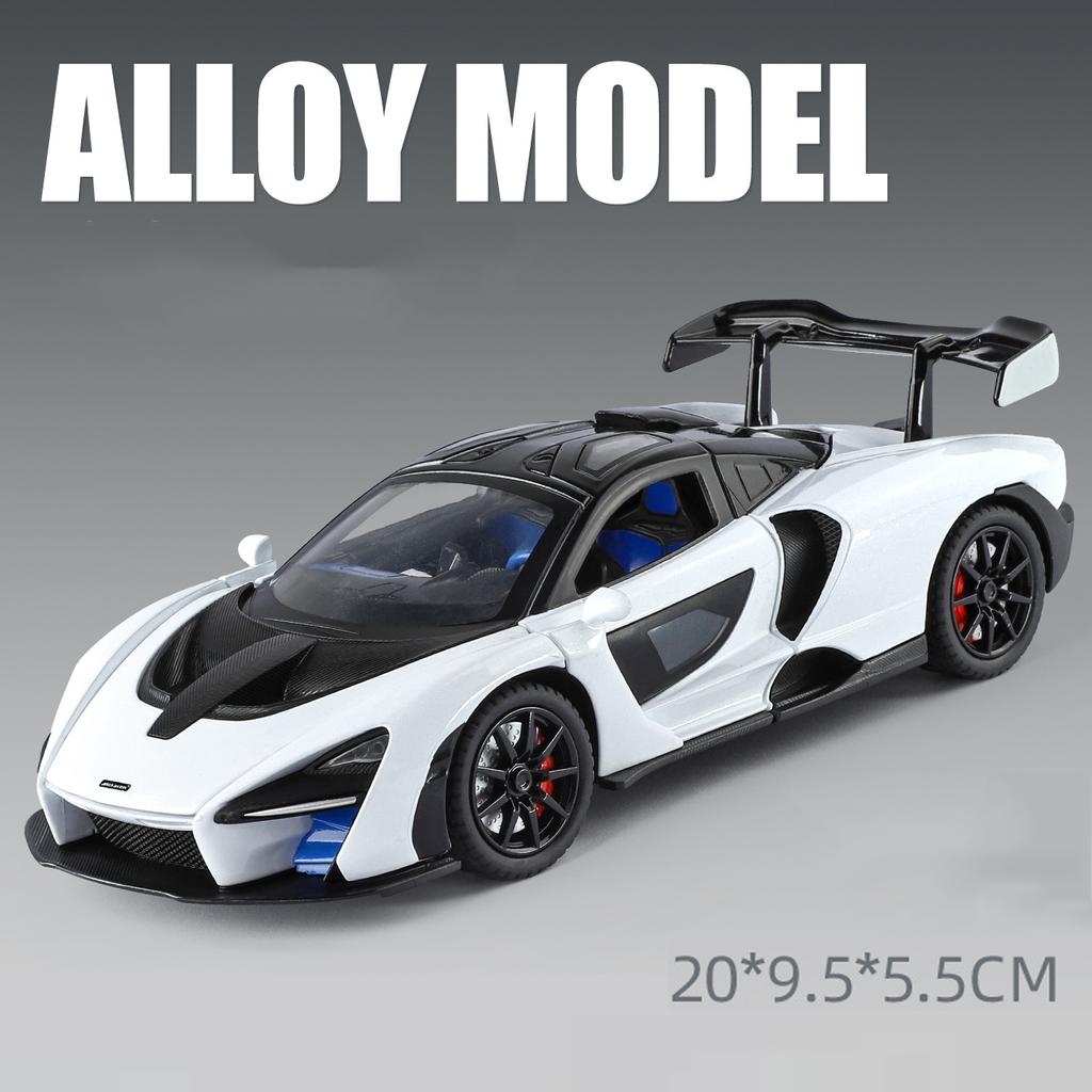 1:24 Scale Revuelto Senna Spray Sports Car Model Toy Sound Light Doors Opened Alloy Diecast Miniature Vehicles Gifts for Boys