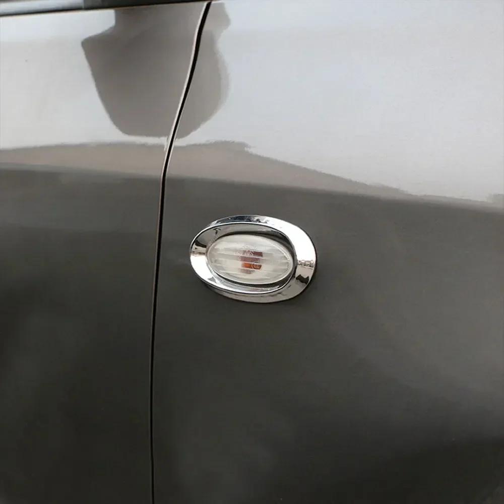 For Nissan Sunny Versa Almera Latio 2011 2012 2013 Side Fender Turn Light Lamp Cover Sticker 2Pcs Moulding Trim Accessories