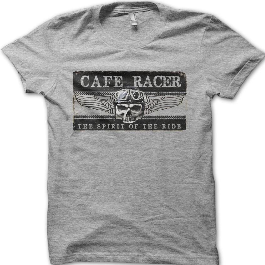 Винтажная байкерская футболка Cafe Racer «Дух поездки» 06031 S
