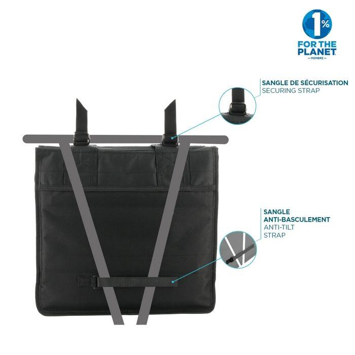 Doppeltasche für Fahrrad MOBILIS - Schwarz - 2 x 15L - Wasserabweisendes Material