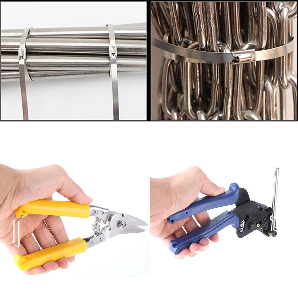 Stainless Steel Cable Tie Guns Wrap Tool Metal Zips Tie Tightener Tensioning & Cutting Functional Cable Tie Guns