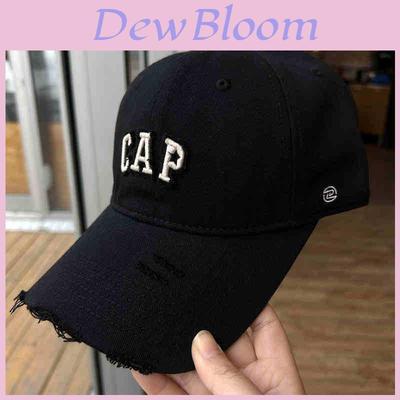 Distressed Vintage Ripped Baseball Cap With Embroidery For Casual Streetwear