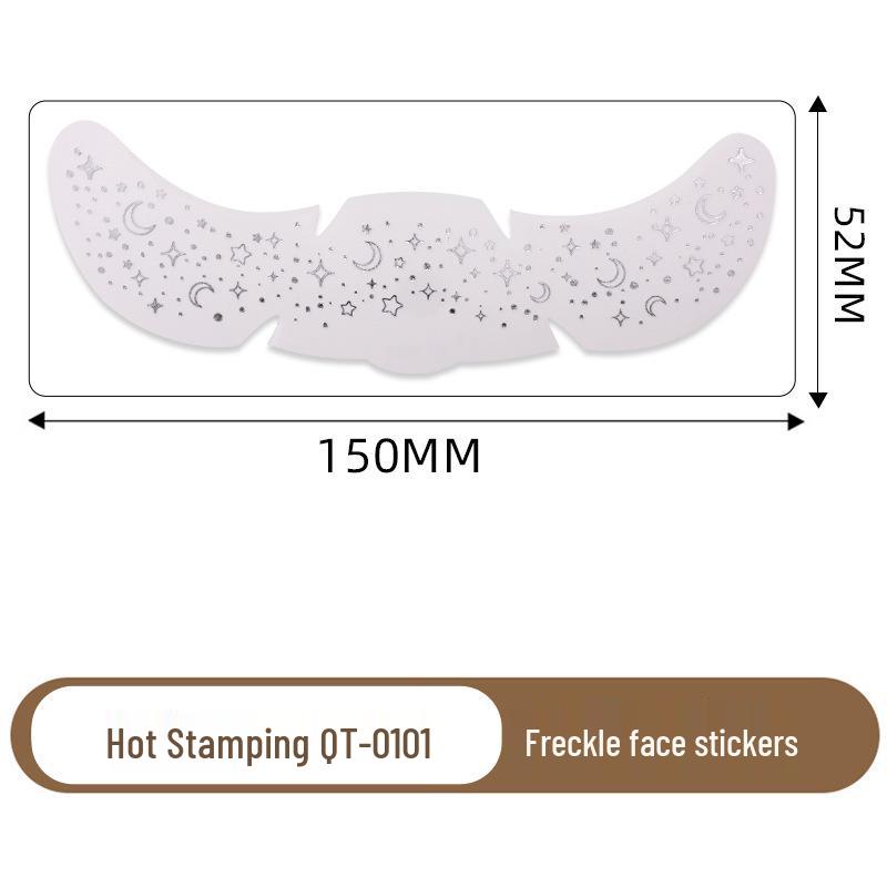 

Водонепроникні металізовані тату-зірочки: Блискучі наклейки для обличчя та тіла для вечірки та виступу, європейський та американський стиль 150*52mm