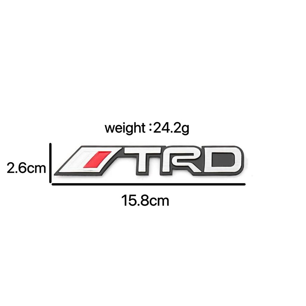 Toyota TRD Sports Aluminum Alloy Car Sticker - TRD Sportivo Brushed Finish