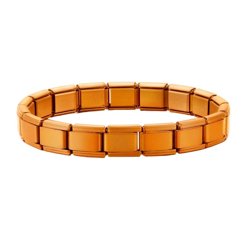 Braccialetti Charm Italiani Fai da Te Catena di Base Bracciale in Acciaio Inossidabile Moduli Assemblati Versatili Regalo Ideale 9mm Universale Dropshipping