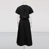 French Temperament Elegant Two-piece Women's Three-dimensional Flower Short-sleeved Top + High-waisted A-line Long Skirt Set