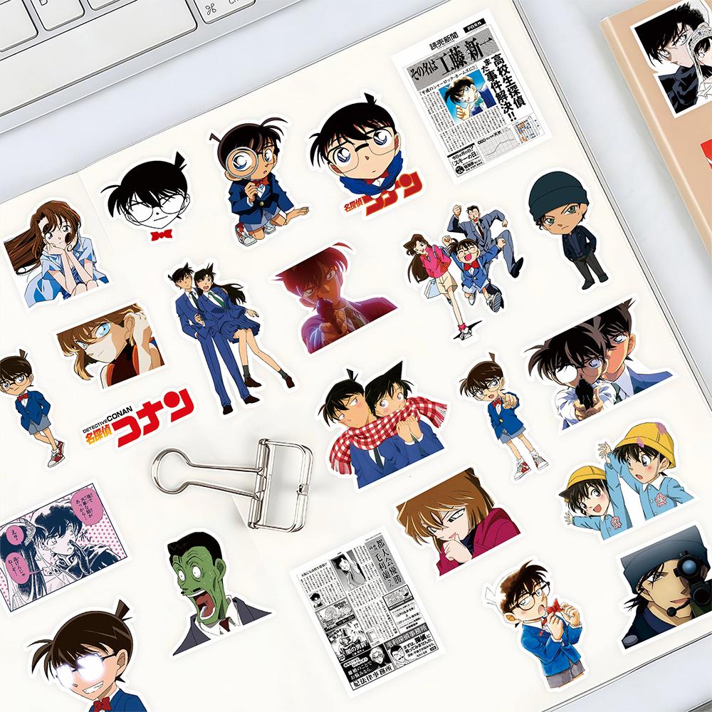 103080Pcs Detective Conan Anime Stickers Graffiti Laptop Phone Scrapbook Skateboard Wall Cool Cartoon Diy Decal Kids Toys