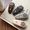 Strass-Schneeflocken-Woll-Haarspange für Herbst/Winter – Süßer Stil für abstehende Haare & Seitenpony