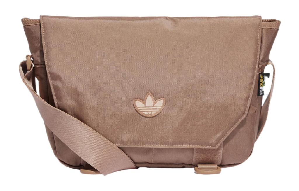 adidas Originals Trefoil Recycled Nylon Messenger Bag, Shoulder Bag, Crossbody Bag Unisex Earth Umber IB9345