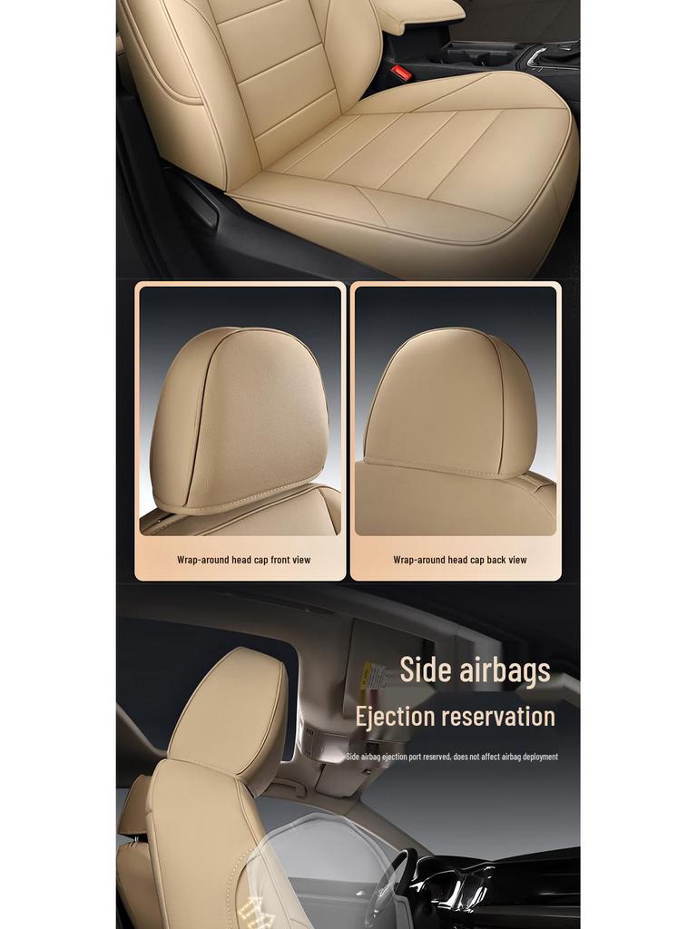 All-Season Leather Seat Cover for Volkswagen Tango - Universal Fit, Original Car Texture