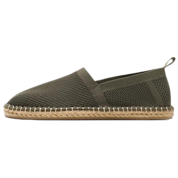 ZARA Knit Mesh Espadrilles Olive Green Mens 12705520500 40
