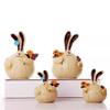 2Pcs Figurines Garlic Rabbit Wooden Crafts Ornaments Living Room Home Accessories Decor Creative Wedding Gifts Ornaments