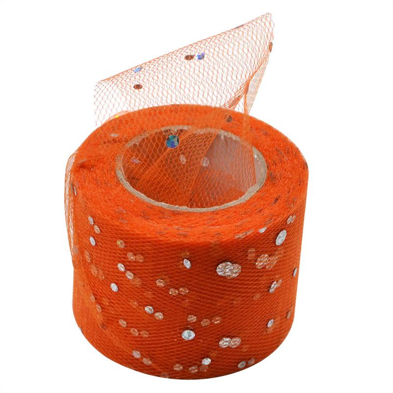 25Yards Baby Shower Glitter Sequin Tulle Roll Fabric Spool Tutu Party Birthday Gift Wedding Decoration Favors Event Supplies