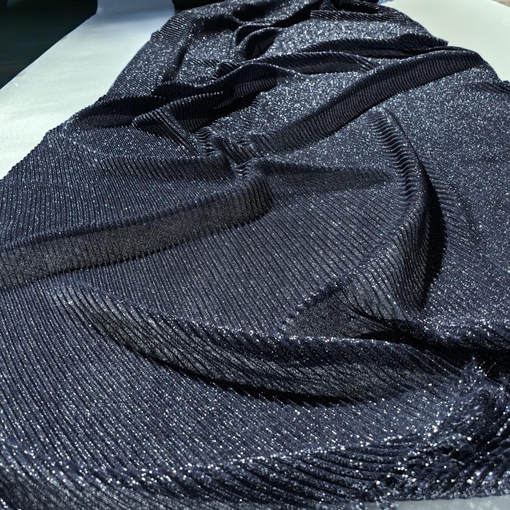 Women's Pleated Scarf Crinkle Cotton Long Muffler Crumpled Shawl Femme Hijab Golden Thread Shimmer Muslim Hijab