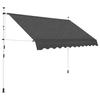 Retractable Awning - vidaXL - 300 Cm - Anthracite - Polyester - Manual
