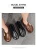 Men's Summer Genuine Leather Sandals - Breathable, Comfortable, Slip-on, Lazy Driving Shoes, Plus Size