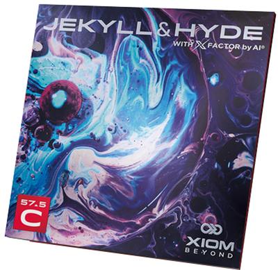 XIOM Jekyll Hyde Κολλώδες Πινγκ Πονγκ MAX 850038 & C57.5 Λάστιχο, Μαύρο,