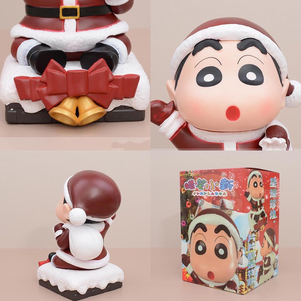 Wild Field Shinnosuke Crayon Shin-chan Christmas Static Scene Action Figure Collectible Box Set Wholesale