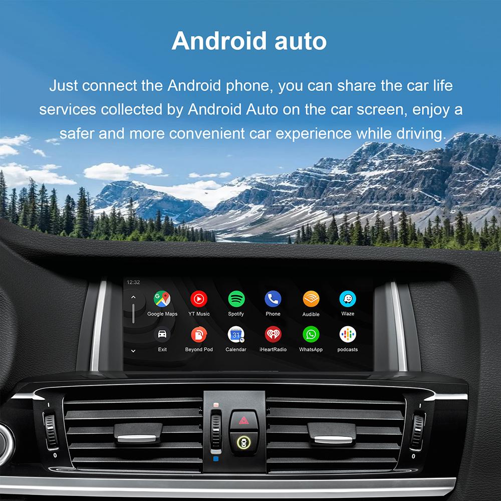 Wireless CarPlay Android Auto for BMW X5 E70 F15 X6 E71 EVO BNT CIC System with AirPlay Functions Support Camera