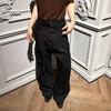 Zen Pleated Embroidered Straight Tube Slightly Pulled High Waist Striped Trousers High Street Men's and Women's Pendant Casual Trousers