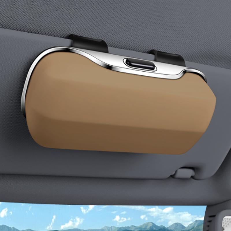 Multifunction Car Glasses Box Portable Car Sunglasses Holder Car Driving Glasses Holder Eyeglass Case Sun Visor