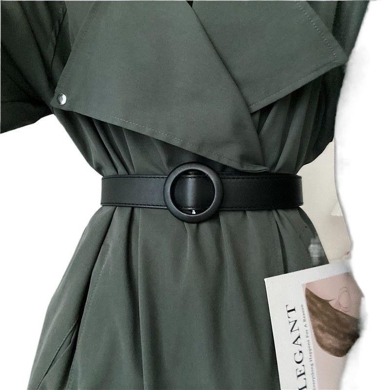 Chic Black Coffee Beige Navy Red Pu Waist Belt Perfect For Fall Outfits And Coats