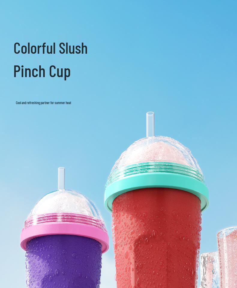 Slushy Squeeze Cup: Fast-Cooling Silicone Smoothie & Ice Maker Cup