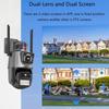 4K 8MP Dual Lens Dual Screen IP Camera WIFI Waterproof Color IR Night Vision Auto Tracking WIFI Surveillance Cameras V380pro App
