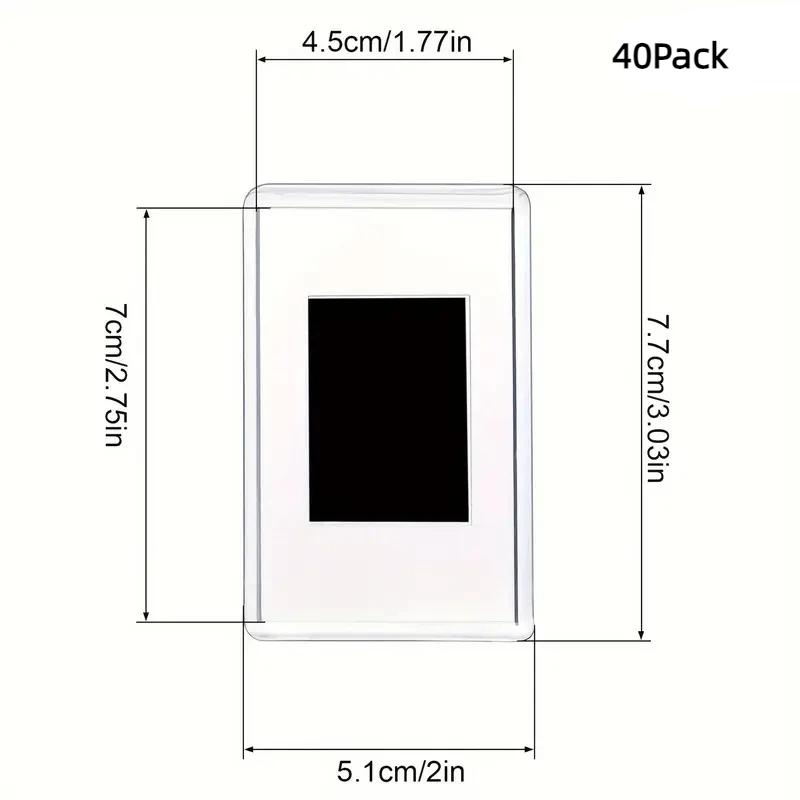 12/20/40Pcs Blank Photo Frame, Insert Fridge Magnets, Mini Magnetic Refrigerator Photo Picture Frames, 2x3.03 In