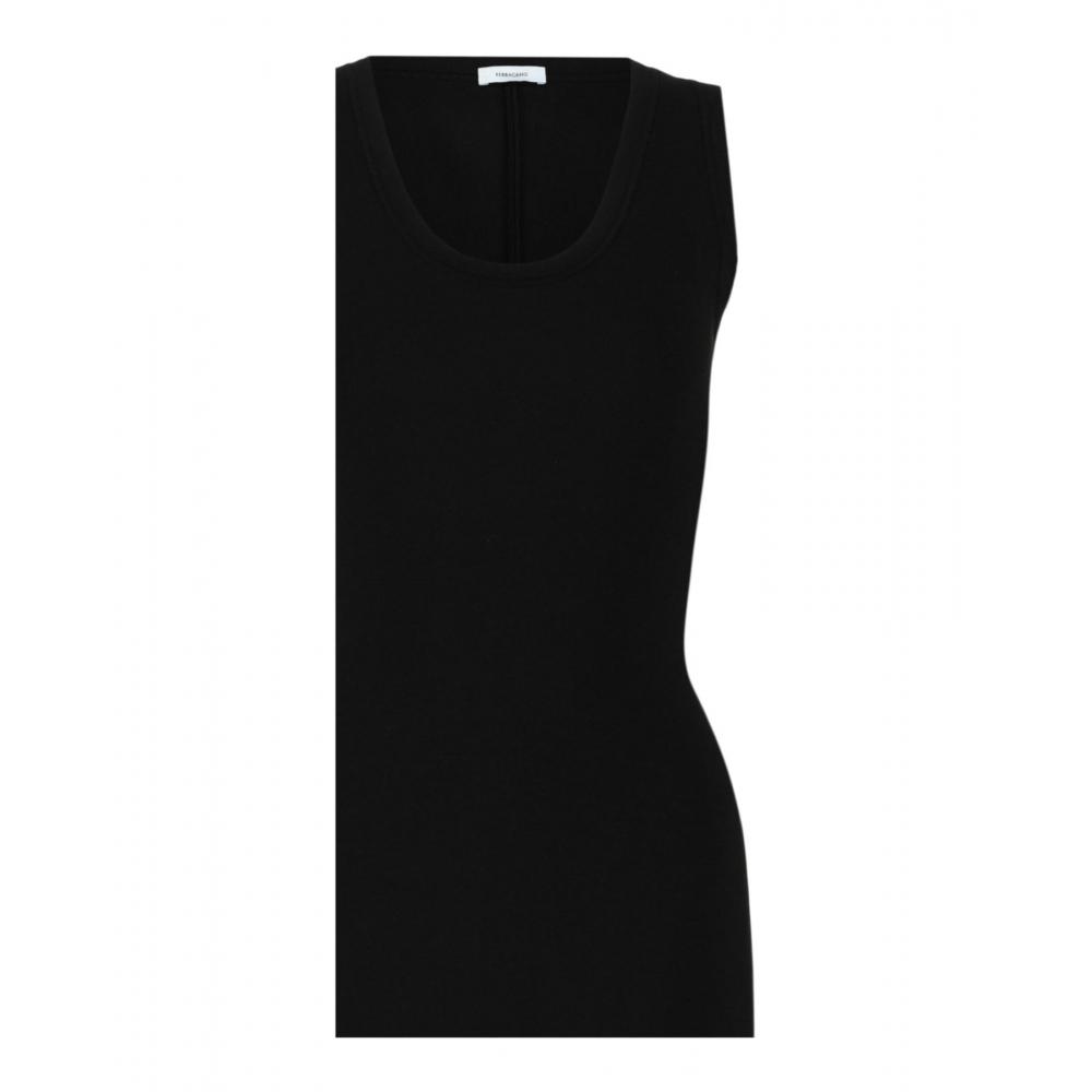 Salvatore Ferragamo Sleeveless Midi Dress Black