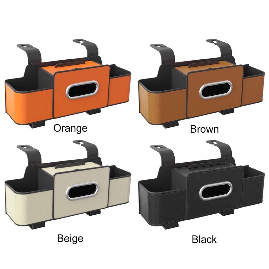 Car Back Seat Organizer with Cup Holder Tissue Box and Hooks Multifunctional Car Organizer Travel Accessories for Kids Adults