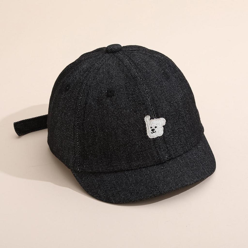 Süßer Baby Cartoon Denim Baseballkappe Kurzer Schirmmütze für Kleinkind Junge Mädchen Sommer Sonnenschutz Kinder Schirmmützen