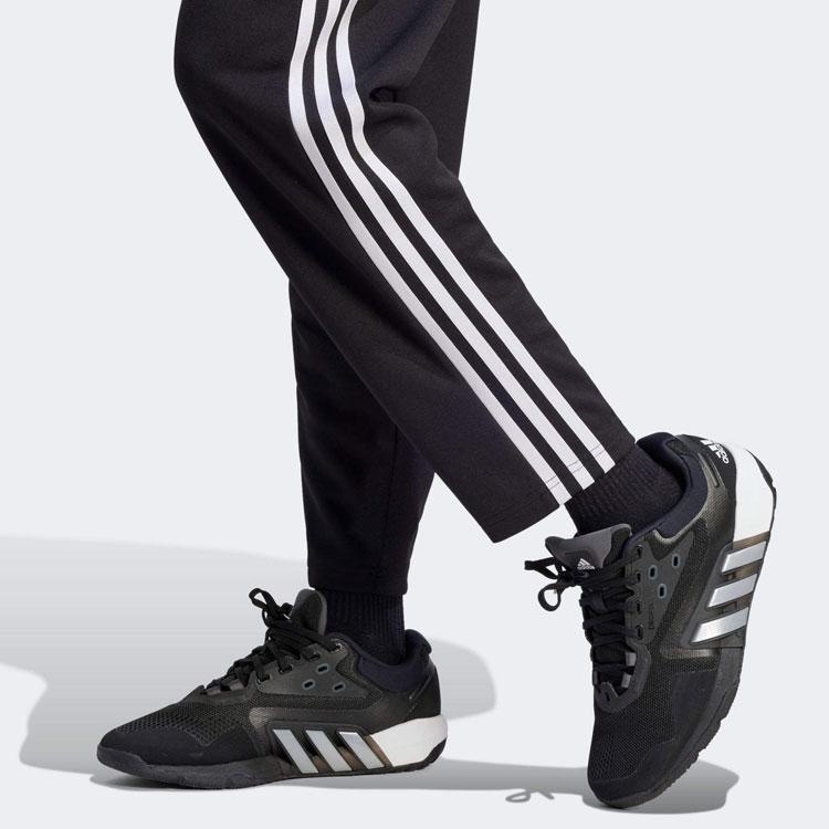 Adidas Aeroready Train Essentials Knit Track Pants With Three Stripes And Contrasting Elastic Waist Women Bottoms Black HZ5646