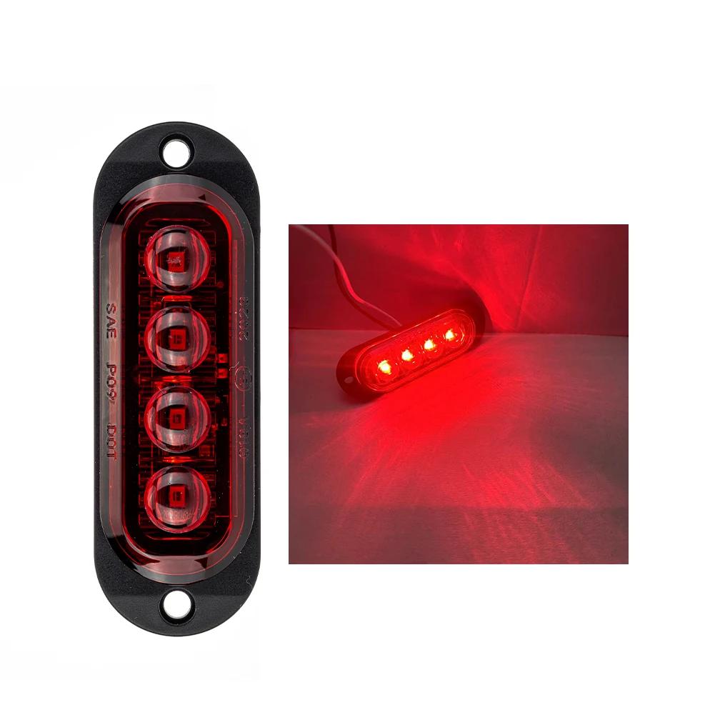 2/4LED Truck Len Side Marker Lights 12-24V Waterproof Car Trailer Lorry Truck Van Safety Warning Signal Light Red Yellow White