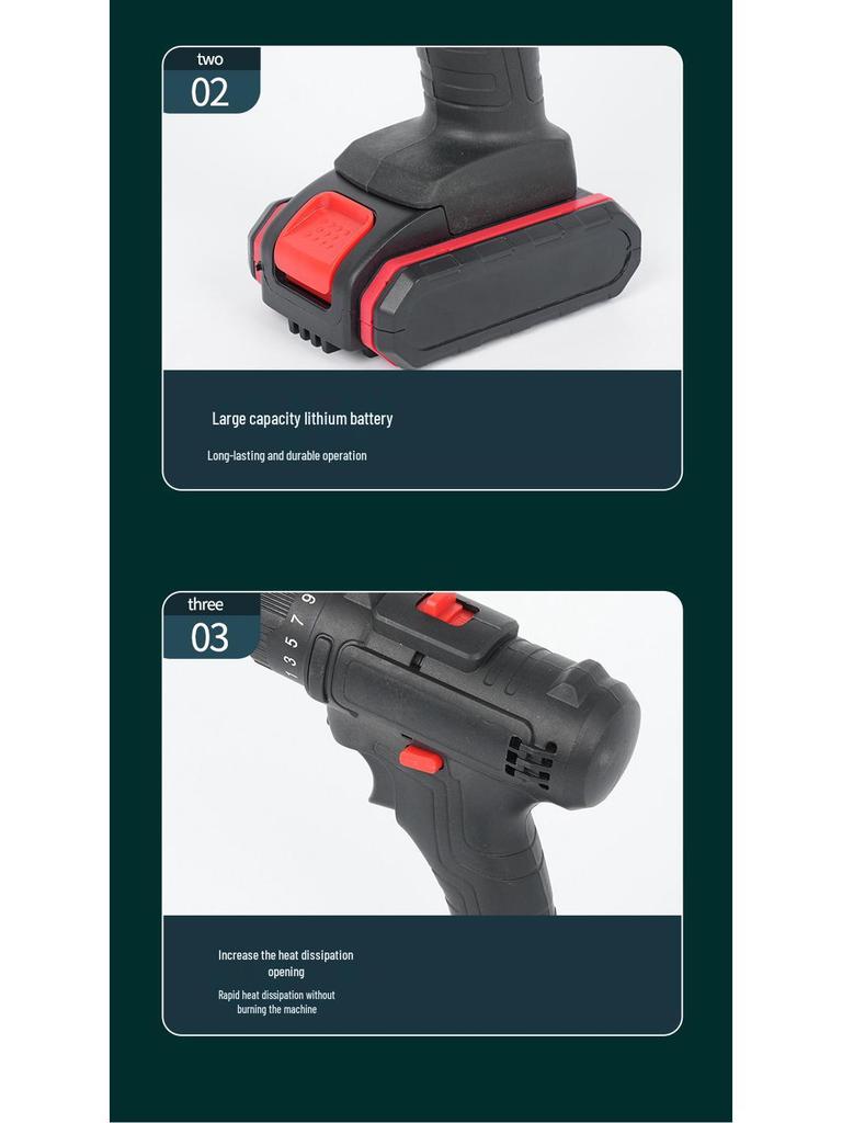 Multi-Function Cordless Impact Drill & Electric Screwdriver Set