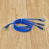 Charging Cable Three-in-One Fast Charge Nylon Braided 2A 8Pin Type-C Micro USB Charging Cord Mobile Phone Wire for Home