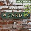 Retro Metal Tin Sign CARD Wall Art, Durable Aluminum Plaque 15.7x3.9, Aesthetic Man Cave Home Decor, Indoor Outdoor Restaurant