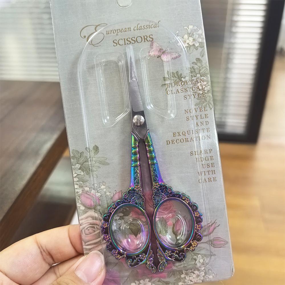 1Pc Classic Vintage Style Scissors for Nail Art Small Professional Sewing Fabric and Crafts At Home Stainless Steel Nail Tools