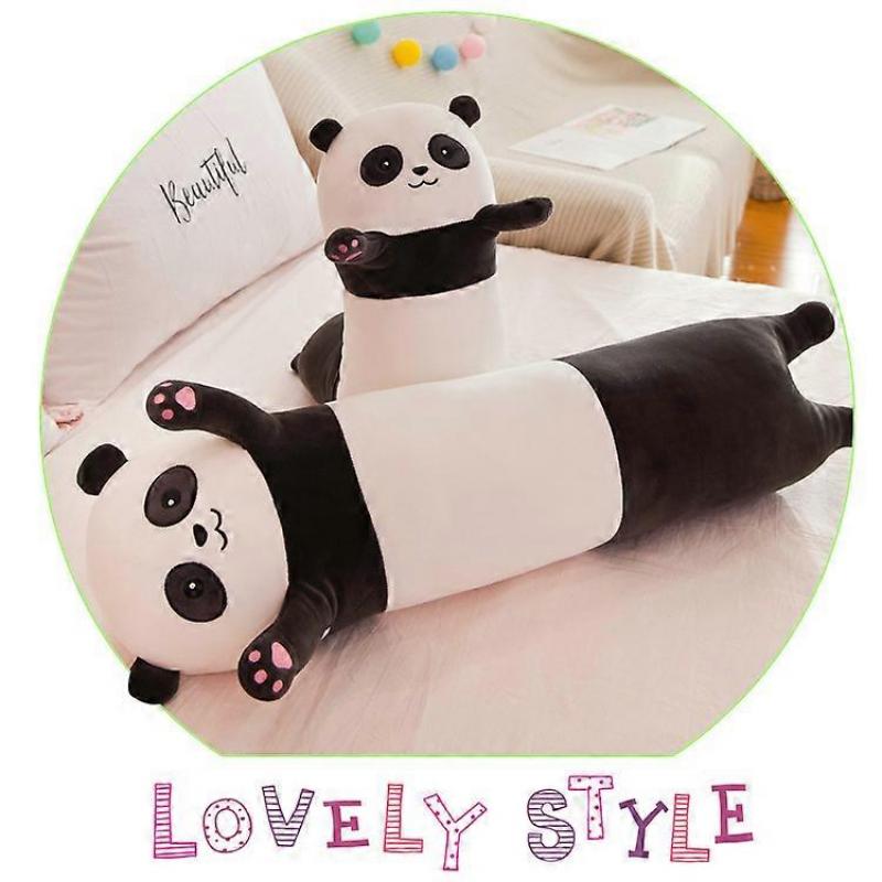 Panda Soft Pillow Plush Long Throw Sleeping Pillow Cotton Panda Pillow Cuddly Stuffed Cute Plush Doll Toy Gift
