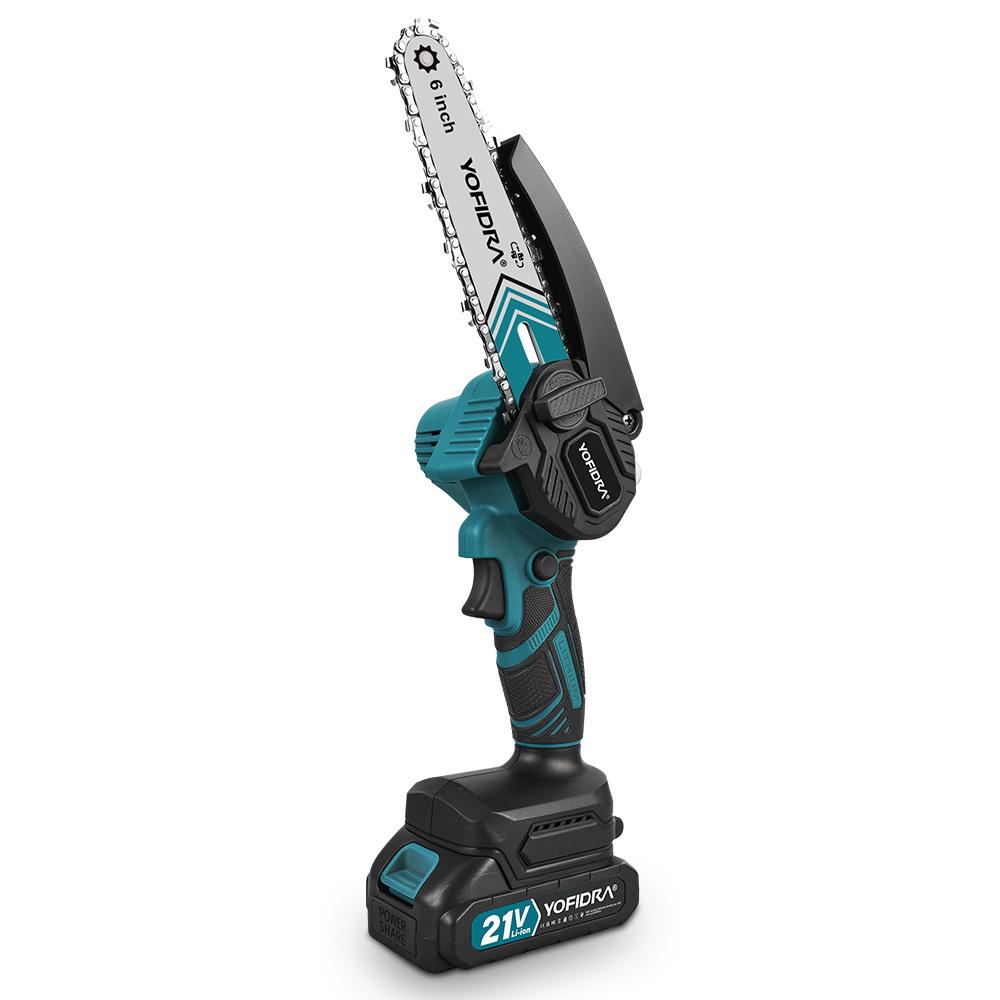 Yofidra 6-tommers Kjedesag Trådløs Elektrisk Sag Trearbeid Hage Klipping Beskjæringssag Elektroverktøy For Makita 21V Batteri Pin