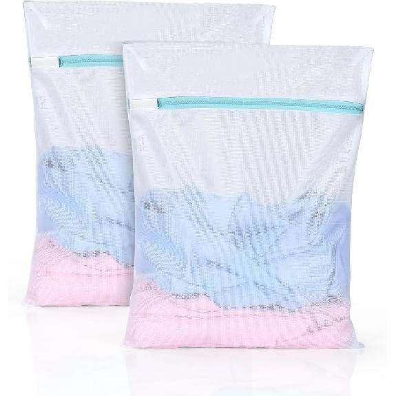 OTraki Mesh Laundry Bag for Delicates 2 Pack Garment Wash Bag 24 x 32 inch Zippered Large Washing Machine Bags for Sweater Dirty Clothes Washer Dryer 12 x 16 inch белый