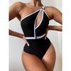 Women's Solid Color One Piece Swimsuit Sexy Belt Swimsuit