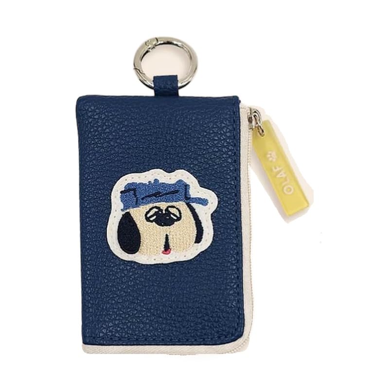 Marimo Craft Snoopy Smart Key Case Olaf Key Case Smart Key Case with Key Ring and Zipper Pocket W60 x H100 x D5mm Ear-Pop Approx. SPCQ-789