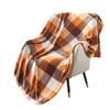 Plaid Flannel Blanket, Light And Comfortable, Four-Season Orange Plaid Blanket, Suitable For Bed Sofa Blanket