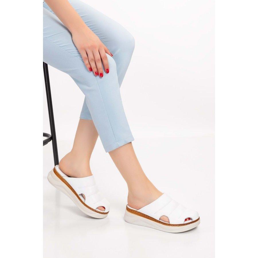 Women's Genuine Leather Anatomical Sole Casual Sabo Slippers