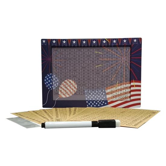 

Копилка деревянная с флагом США и счетчиком патриотическая копилка для монет и денег