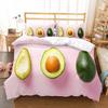 Avocado Duvet Cover Set Fresh Fruit Pattern Comforter Cover Double Single Size For Kids Teen Adults Bedding Set With Pillowcase